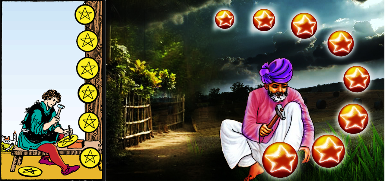 tarot.ideazunlimited.net.Eight of pentacles